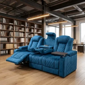 Home Cinema Chairs Top Grain Leather Theatre Seating Electric Cinema Sofa Theater Recliner Massage Chair
