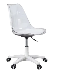 Home Computer Study Office Chair Swivel Height adjustable Transparent Backrest Plastic Contemporary Comfortable Internet famous