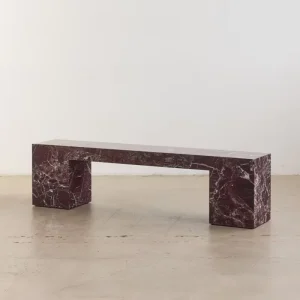 Home Furniture Natural Marble Entryway Ottoman Bench Luxury Rectangular Long Stool for Villa