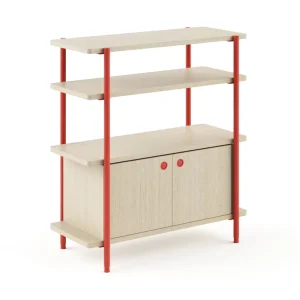 Home Office Furniture Bookshelf With Drawer Display Rack Book Shelves Mfc and Metal Modern Bookcase