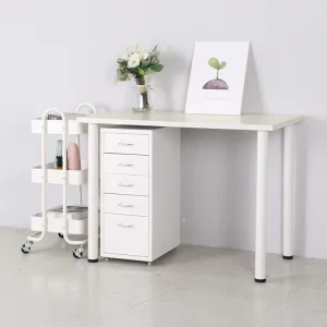 Home Office Furniture Computer Desk Table Wood Top Study Table Metal Leg Haousehold Desk