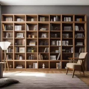 Home Office Furniture Custom Modern Wooden Bookshelf Storage Cabinet Design Bookcases Bookshelves