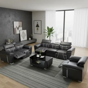 Home Office Furniture L Shaped Leather Luxury Sectional Sofa Set Modern Living Room Furniture