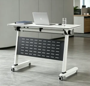 Home Office Meeting School Modern Folding Table Metal Folding Training Table Executive Desk Foldable Conference Table