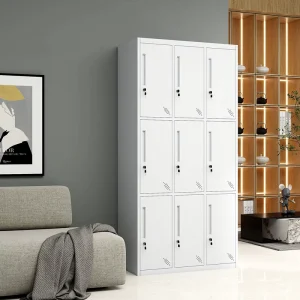 Home Office Steel Wardrobe Cabinet with Compartment Portable Bedroom Furniture for Gym Sauna