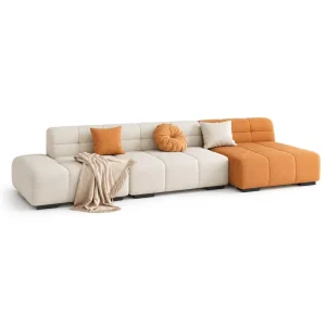 Home Small sized Apartment Living Room Office Modern Comfort Sectional Modular Elegant L Shape Luxury Straight Sofa Set