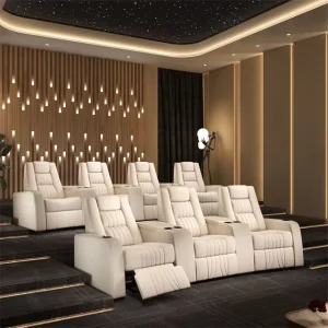 Home Theater Sofa Modern Luxury Family Sofa with Electric Recliner Seats Home Theater Furniture