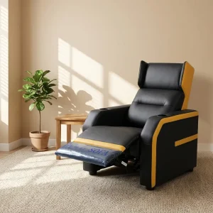 Home Theatre Video Room Electric Cooling PU Leather Sofa with Wood Frame for Private Villa Living Room