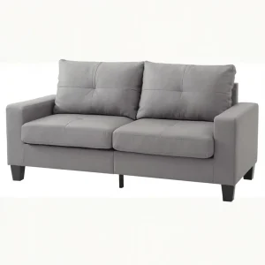 Home Trend Imported Furniture China 2 Seaters Linen Grey Fabric Couch Chair Tufted Sofa Room Set for Bedroom Living Room Office