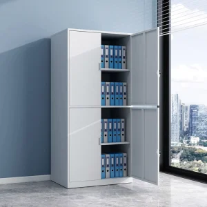 Homniture Knock Steel Modern Workshop Office Furniture Lockable File Cabinet Multi Layer Adjustable Shelves Document Storage
