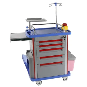 Hospital ABS Emergency Trolley Crash Cart Medicine Trolley Emergency Cart for Hospital Use