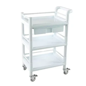 Hospital ABS Medicine Trolley Clinical Treatment Trolley with Drawer