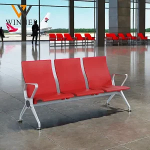 Hospital Airport Bank Bus Station Customer Area 3-seater Padded Modern Metal Durable Easy Clean Waiting Chairs Furniture Waiting