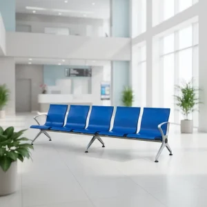 Hospital & Airport Waiting Chair 1/2/3/4/5 Seater PU Leather Durable Aluminium Beam Modern Design for Mall Use