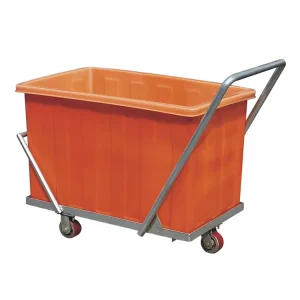 Hospital Cart 300Litre Laundry Trolley 300kg Capacity Galvanized Steel Four Swivel Wheels for Veterinary Use Hotel Restaurant