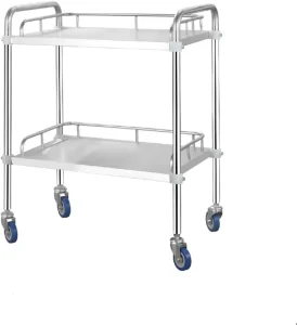 Hospital Clinic Nursing 304 Stainless Steel Cart Medical Trolley