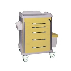 Hospital Clinical Medicine I.V. Therapy Trolley Suppliers Medical Movable Trolley Emergency Cart With Wheels