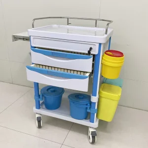 Hospital Emergency Anesthesia Medicine Medical Cart Trolley with ABS Plastic 1 Year Warranty