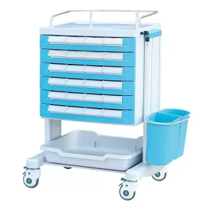 Hospital Emergency Anesthesia Trolley with 4 Wheels