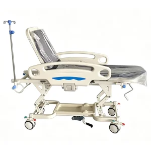 Hospital Emergency Trolley CE Certified Hydraulic Adjustable Patient Connecting Transport Trolley with Infusion