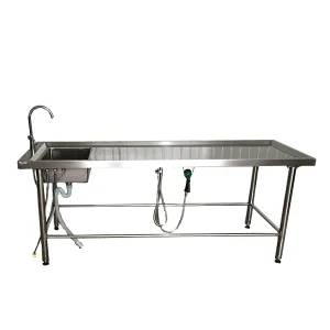 Hospital Equipment Dissection and Autopsy Table with Sink