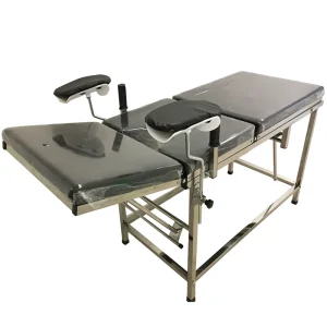 Hospital Equipment Medical Labour Table Gynecology Examination Stainless Steel Obstetric Gynecological Manual Delivery Bed