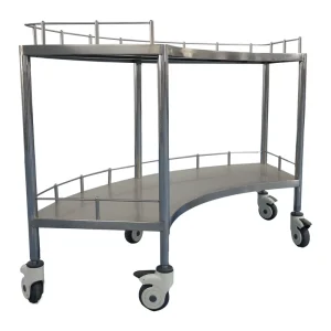 Hospital Equipment Mobile Fan Shaped Medical Table Stainless Steel Surgical Instrument Table Surgical Instrument Trolley