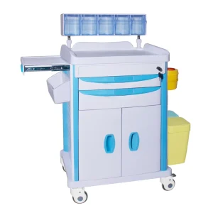 Hospital Equipment Multi function Medical Crash Cart ABS Anesthesia Trolley