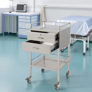 Hospital Equipment Stainless Steel Medicine Delivery Cart with Wheels Clinic Medical Trolley CY D402A