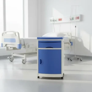 Hospital Furniture ABS Beside Cabinet Locker Bedside Table with Casters