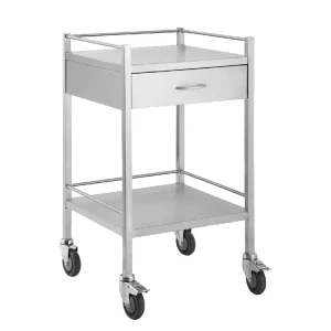 Hospital Furniture Double Layer Stainless Steel Medical Trolley With Drawers Hospital Trolleys