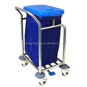Hospital Furniture Dressing Dirty Solid Linen Laundry Cart Medical Linen Trolley