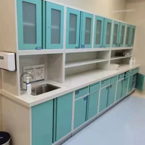 Hospital Furniture Durable Metal Wall Mount 2 Door Medicine Cupboard Treatment Room Clinic Storage Cabinet