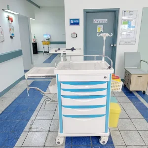 Hospital Furniture Medical Emergency ABS Hospital Medicine Trolley