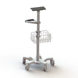 Hospital Furniture Mobile Rolling Medical Computer Cart Aluminum Frame ISO9001 Certified 5 Castor Dental Hotel