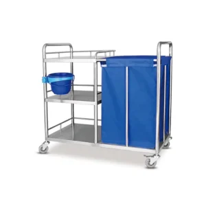 Hospital Furniture Single Bin Nurse Using Medical Trolley Hospital Linen Cart