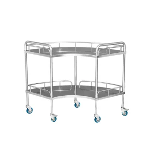 Hospital Furniture Trolley White Hospital Trolley Customizable Hospital Trolley with Fan shaped Design