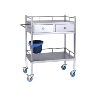 Hospital Furniture Use Stainless Steel Medical Treatment Trolley Cart for Hospital and Clinic