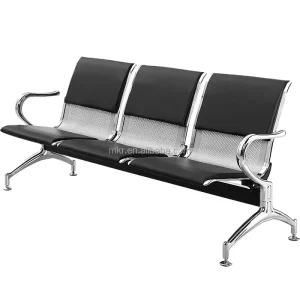 Hospital Furniture Waiting Bench 5 Seats Pu Metal Waiting Bench Link Seating Airport Reception Waiting Chair for Beauty Salon