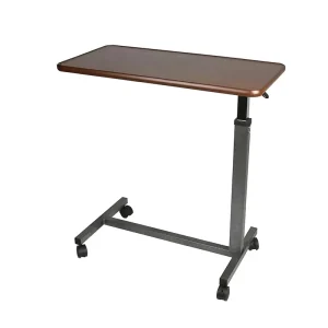 Hospital Height Adjustable 4 Castors Bedside Medical Overbed Dining Table