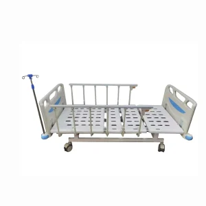Hospital Manual Three Function Hospital Bed Adjustable Patient Care Bed with Mattress
