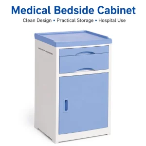 Hospital Medical Cabinet Furniture Plastic Frame Bedside Cabinet Series with Silent Wheels