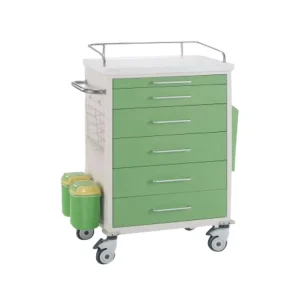 Hospital Medical Emergency Trolley With Silent Brake Wheels ABS Operating Room Trolly Multifunctional Medical Cart