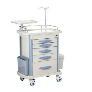 Hospital Medical Thickened ABS Plastic Lightweight 4 Castor Anesthesia Medicine Box Treatment Cart Delivering Medicine Workshop