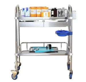 Hospital Medical Treatment Cart Stainless Steel Assembled Emergency Surgical Trolley Cart With Drawer
