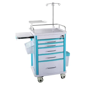 Hospital Medicine Carts ABS Anesthesia Emergency Trolley Treatment Trolley