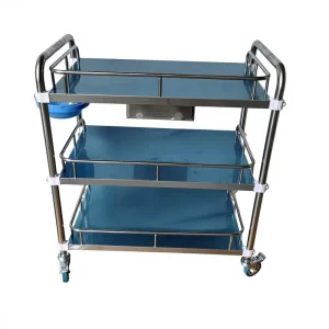 Hospital Mobile Medical Stainless Steel Trolley for Emergency