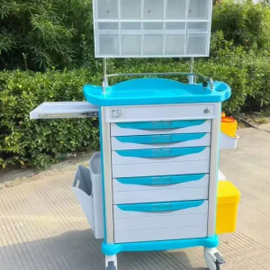 Hospital Mobile Nursing Medical Workstation Trolley Height Adjustable Mobile Computer Cart