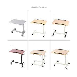 Hospital Movable Overbed Table Adjustable Hydraulic Lifting Overbed Table
