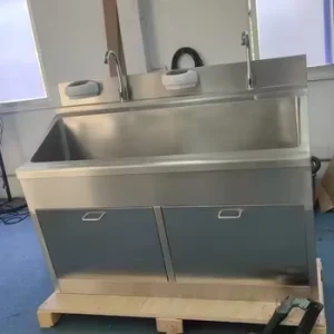 Hospital Operating Room Surgical Stainless Steel Sink with Water Heater Cabinet Foot Operated Multi Function ISO Certified